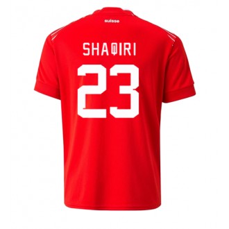 Schweiz Xherdan Shaqiri #23 Hemmatröja VM 2022 Korta ärmar
